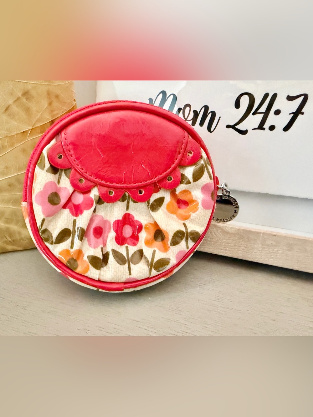 Vera Bradley Frill Floral Coin Purse NWOT